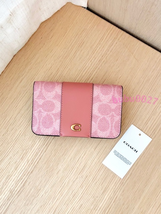 Coach Handbags - NWT🌸Coach Essential Slim Card Case In Signature Canvas Melon Pink CR542 Wallet